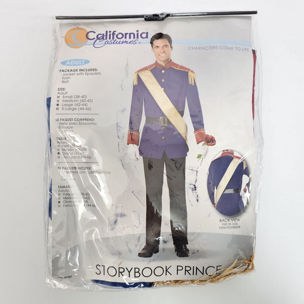 California Costumes Men's Storybook Prince Costume Blue/Red Size L